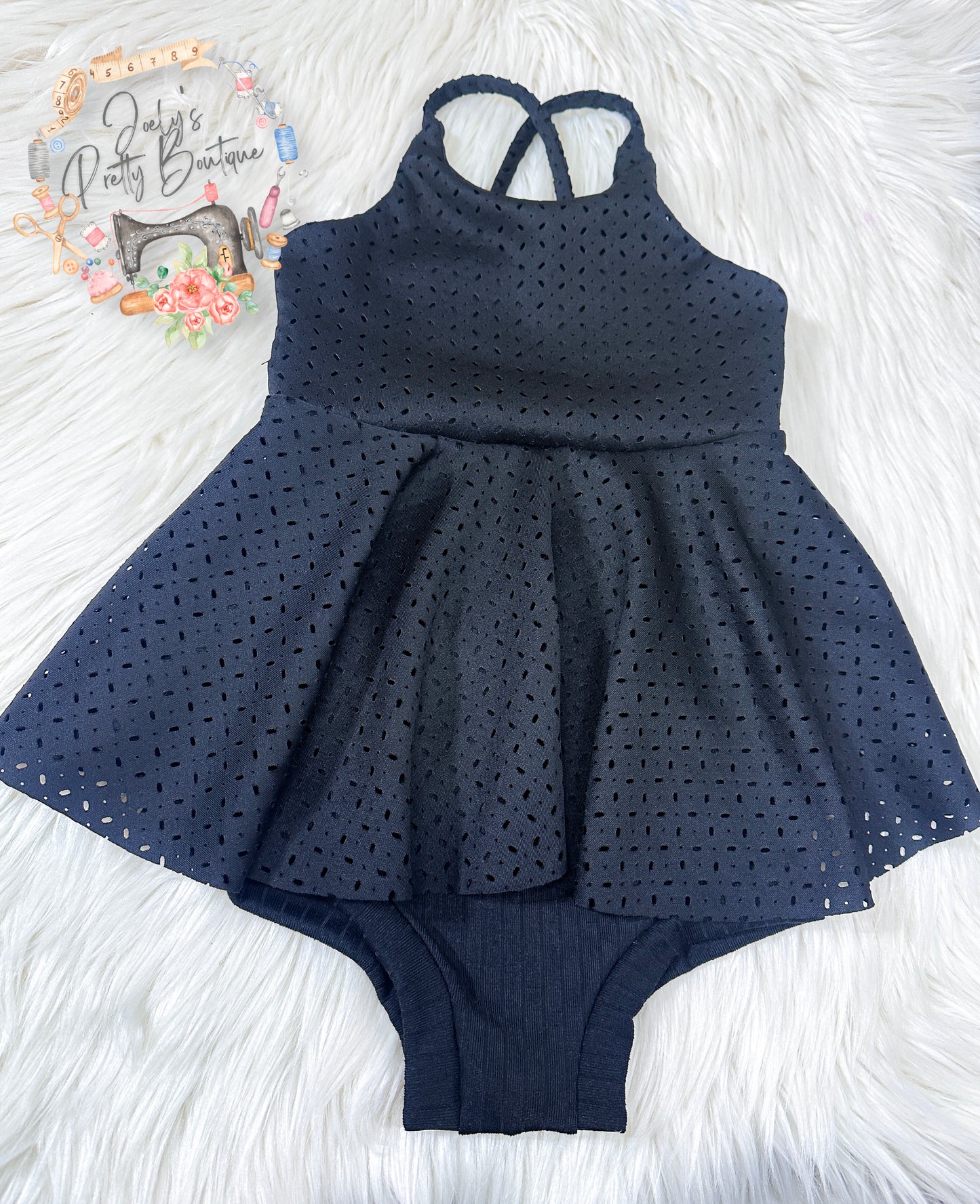 Eyelet Skirted Romper