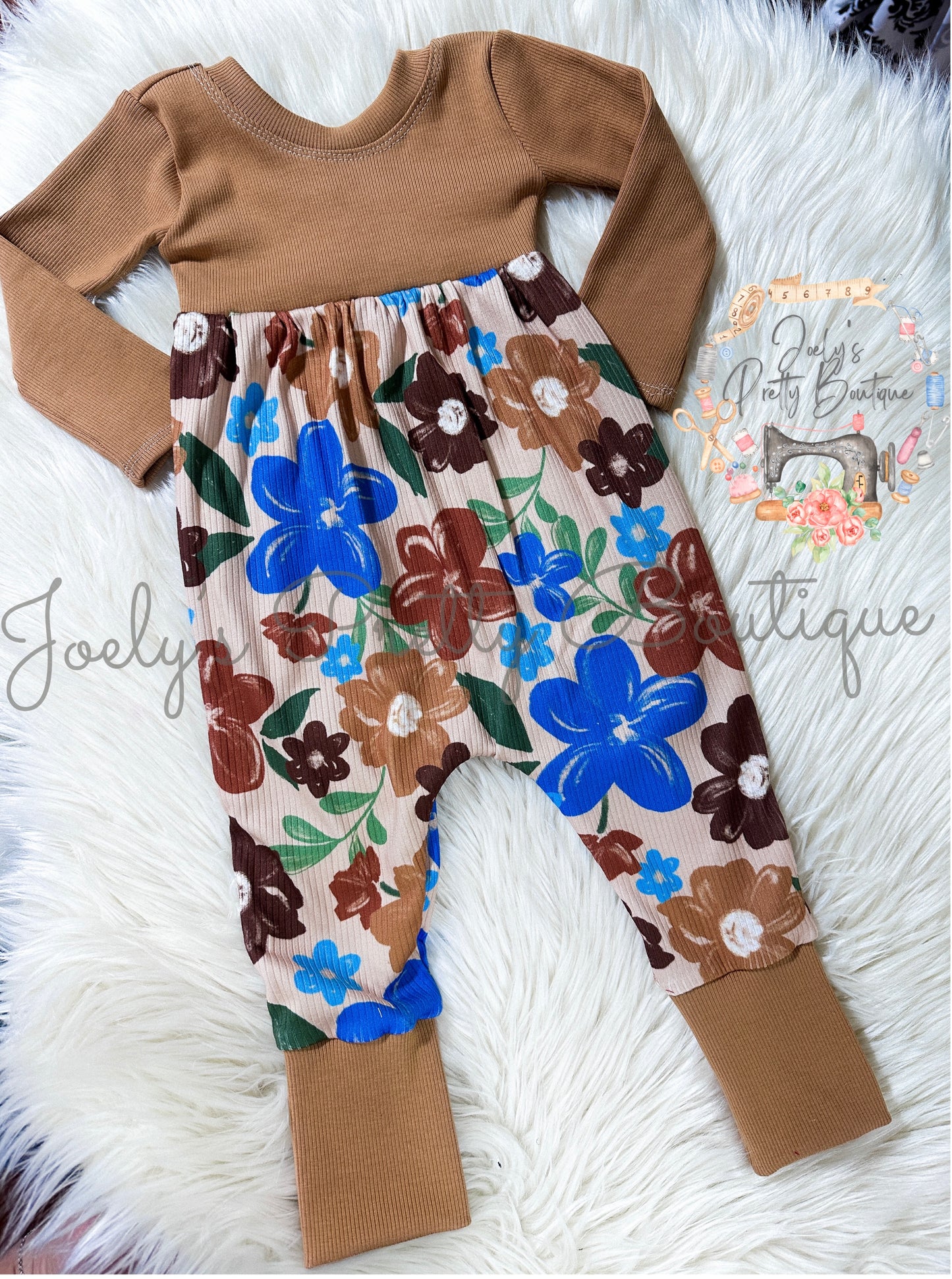 9/12 floral Ellie Romper