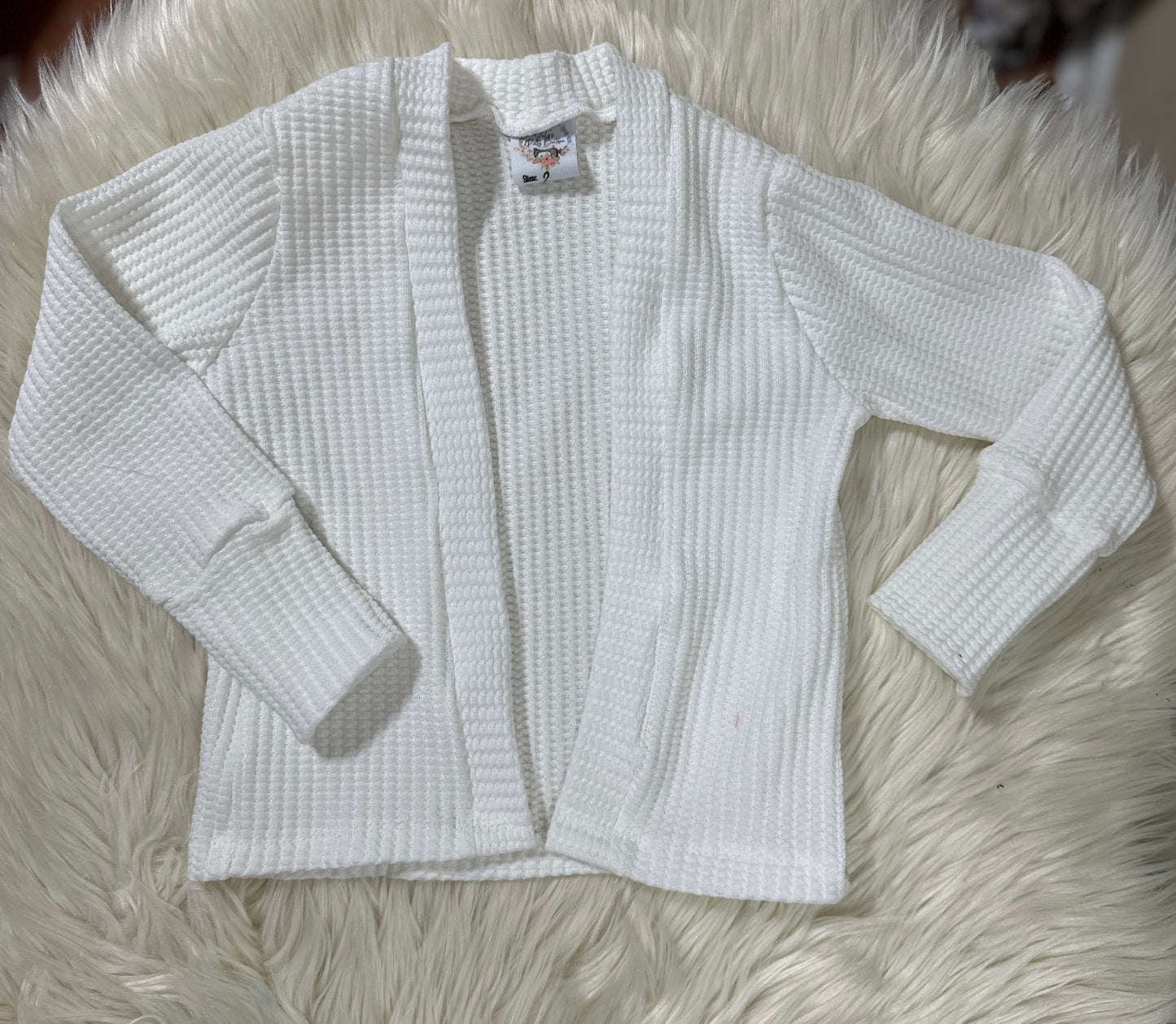 2T waffle cardigan