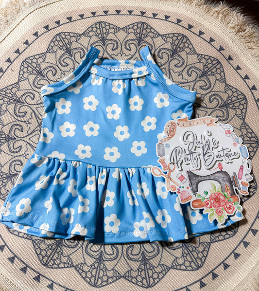 2T blue cami peplum